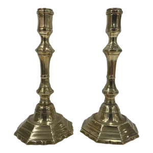 Pair of Early 18th Century Louis XIV Period Candle Sticks