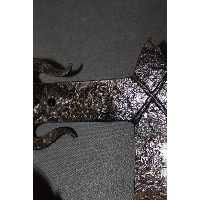 Medieval Wrought Iron Wall Sconces by Reboulet, 1950s, Set of 2 For Sale - Image 10 of 13