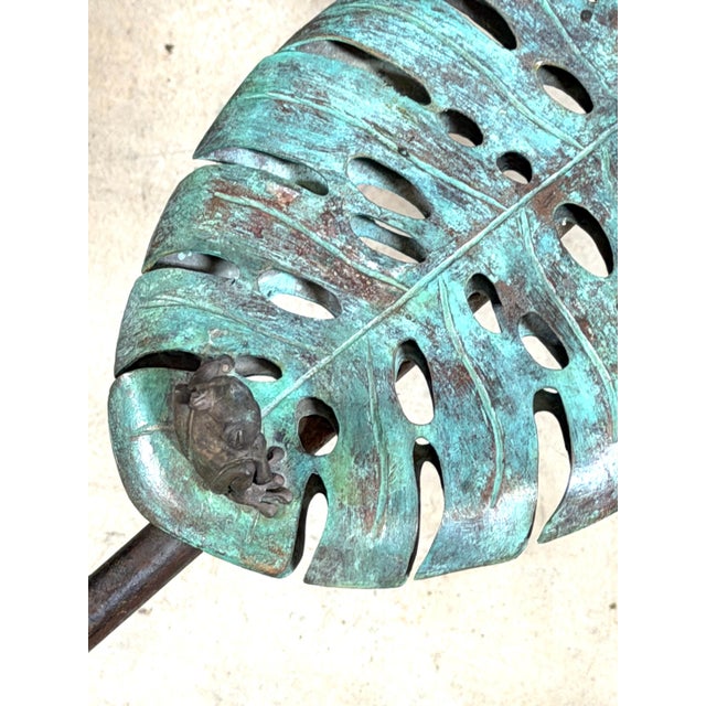 Emilia Castillo Verdigris Bronze Frog & Lily Pad Motif Table For Sale - Image 16 of 18