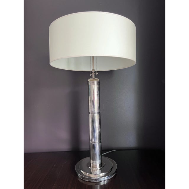 Art Deco Thomas O’Brien for Visual Comfort Signature Collection Longacre Tall Table Lamp For Sale - Image 3 of 12