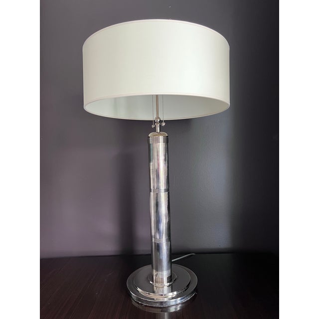 Art Deco Visual Comfort Signature Collection Longacre Tall Table Lamp by Thomas O’Brien. For Sale - Image 3 of 12