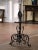 French Pair of Mid-19th Century French Gothic Wrought Iron Andirons With Crossbar For Sale - Image 3 of 10