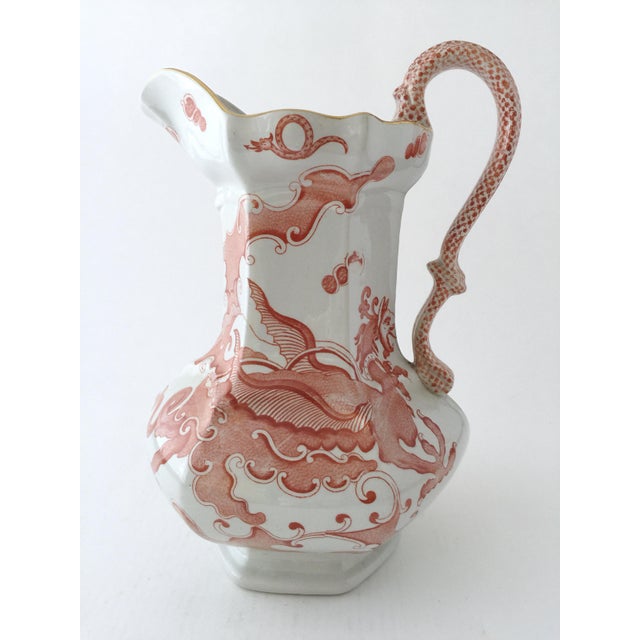 Here is a large Mason’s Ironstone Hydra pitcher in the rare Chinese Dragon Pattern. Made in England circa 1880, this jug...