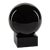 Sakinah Decorative Crystal Glass Orb on Base, Small, Black For Sale