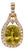 2.1Ct Sphene Pendant With Earth-Mined Diamond Accents in Solid 14k Gold, 8x6mm For Sale