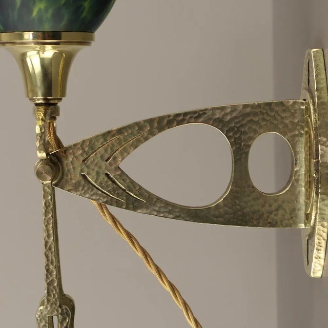 Art Nouveau Wall or Table Lamp attributed to Wiener Werkstätten, Vienna, 1920s For Sale - Image 9 of 16