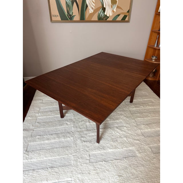 Vintage Walnut "Gate Leg" Dining Table With Drop Leaves After George Nelson for Herman Miller For Sale - Image 9 of 16