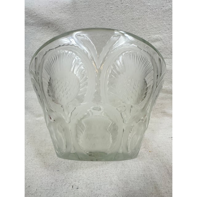 Glass Vintage Lalique Thistle Bowl For Sale - Image 7 of 11