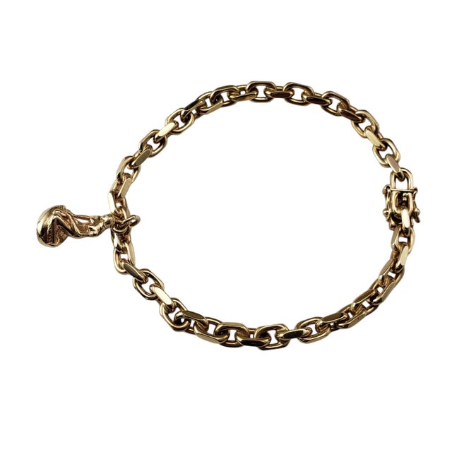 Late 20th Century Late 20th Century 14 Karat Yellow Gold Denmark Little Mermaid Charm Link Bracelet For Sale - Image 5 of 10