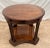 Vintage Round Side Table With Bottom Shelf Double Column Legs Solid Oak For Sale In Palm Springs - Image 6 of 12