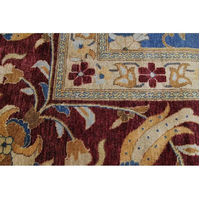 Blue Handwoven Oushak Style Area Rug 12’0″ X 15’3″ For Sale - Image 8 of 13