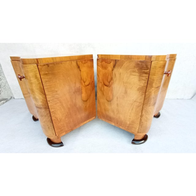 Bedside Tables by Jindrich Halabala for Up Závody, 1950s, Set of 2 For Sale - Image 12 of 16