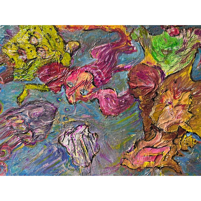 Abstract Painting on Board by Serg Graff "Spongebob and Bikini Bottom", Coa For Sale - Image 9 of 10