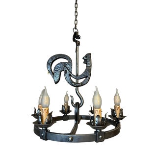 Chandelier by Jean Touret, 1950s For Sale