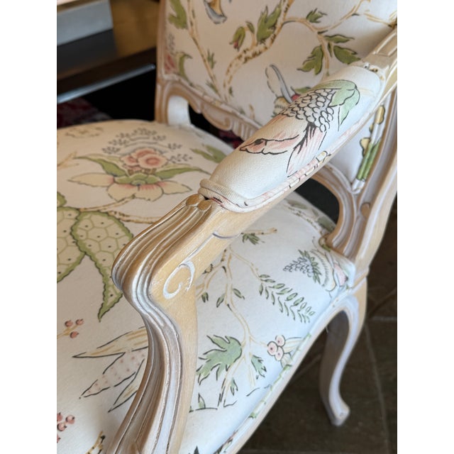 Louis XV-Style Floral Upholstery Armchairs, Pair For Sale - Image 12 of 18