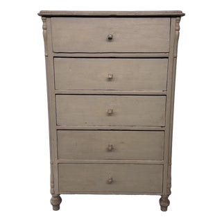 Antique Italian Handcrafted Vertical Chest of Drawers from the Early 1900s, 1890s For Sale