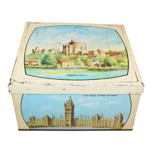 Biscuit Tin "The British Commonwealth" For Sale