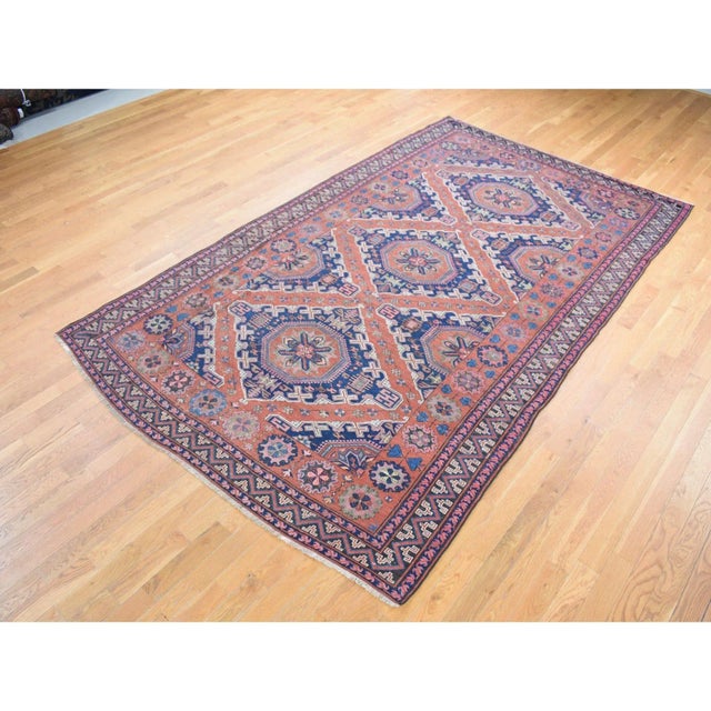 Persian 1900s Red Antique Persian Rug For Sale - Image 3 of 11