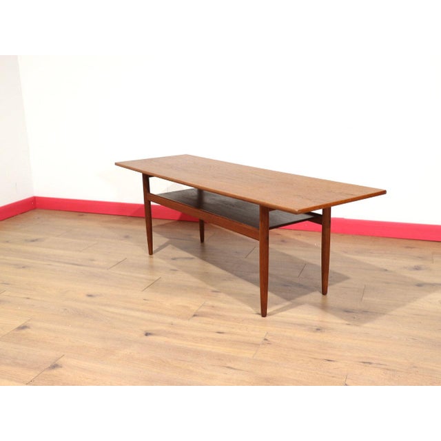 Mid Century Modern Vintage Teak Coffee Table Danish Style For Sale - Image 10 of 14