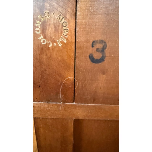 Late 20th Century Pair of Colombo Mobili Italian Empire Plume Walnut & Pink Marble Nightstands For Sale - Image 18 of 18