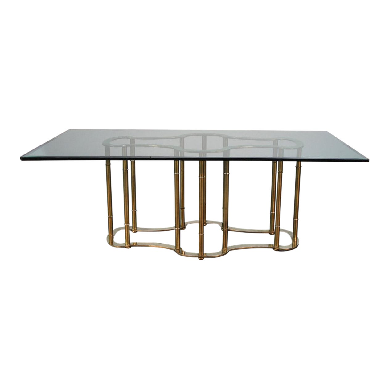 Mastercraft Brass Racetrack Dining Table Chairish