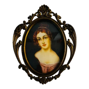 Vintage Italian Miniature Portrait