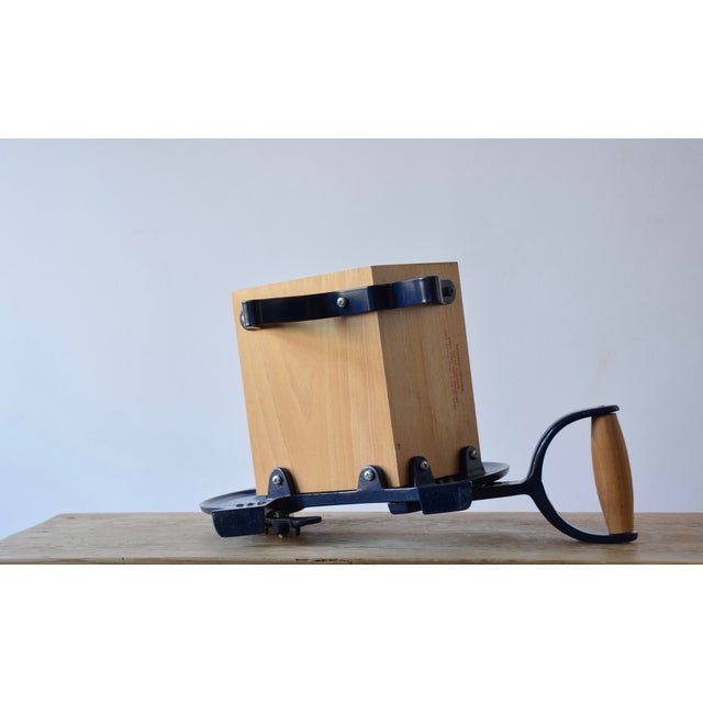 Mid-Century Danish Dark Blue Bread Slicer by Ove Larsen for Raadvad, Denmark, 1980s For Sale - Image 6 of 9