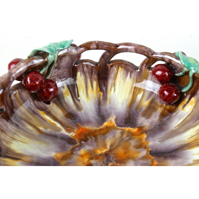 Mid-Century Ceramic Bowl with Cherries by St. Peter Ceramic, 1950 For Sale - Image 9 of 16