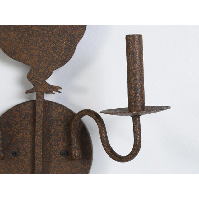 American Made Rooster Sconces - a Pair For Sale In Chicago - Image 6 of 13