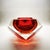Ashtray or Catch-all in Murano Glass by Flavio Poli for Seguso. Two Stunning Rare Submerged colors - Red and Golden...