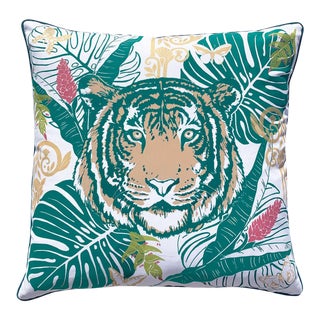 Tiger Jungle 22" Pillow For Sale