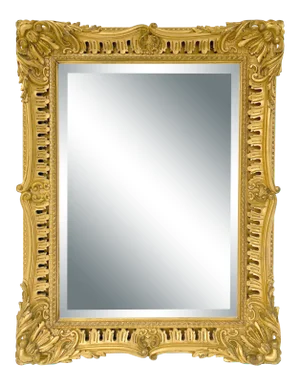 English Rectangular Bevelled Mirror in Gilt Frame (H 35 1/4 X W 27)