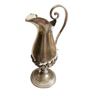 Antique Silver Plated Pitcher For Sale