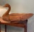 Large scale goose with carved. wood head, neck and feet. Body is dried rush and reed. Would make a very interesting fall...