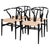 Black Lacquered Model CH24 Wishbone Chairs by Hans J. Wegner from Carl Hansen & Søn, 2000s, Set of 4 For Sale - Image 12 of 12