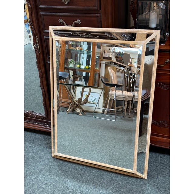 Serena & Lily Birch Wood Shadow Box Wall Mirror For Sale - Image 10 of 12