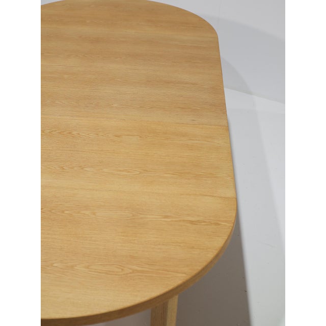Extendable Round Dining Table in Oak by Sorø, Denmark, 1960s For Sale - Image 6 of 15