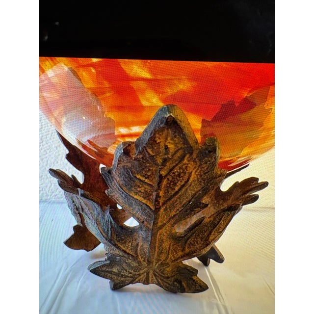 This hand blown piece orb, is often referred to as a frienship ball, or gazing ball. Some even call it a witch ball. These...