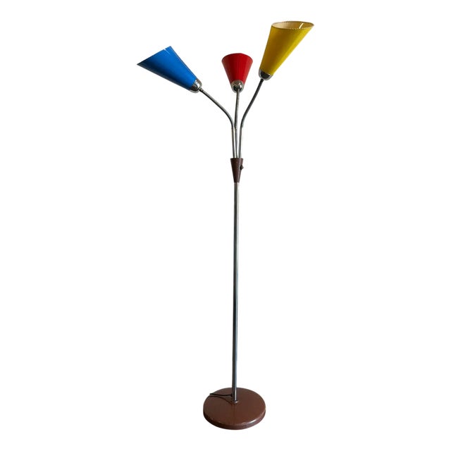 Goosenecks Floor Lamp by Lidokov Boskovice, 1950s For Sale