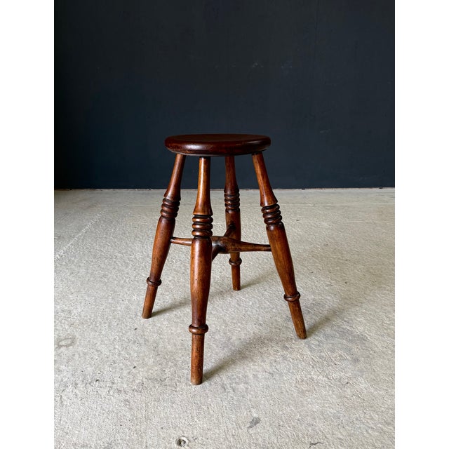 French Provincial Turned Stool, 1940s For Sale - Image 3 of 17