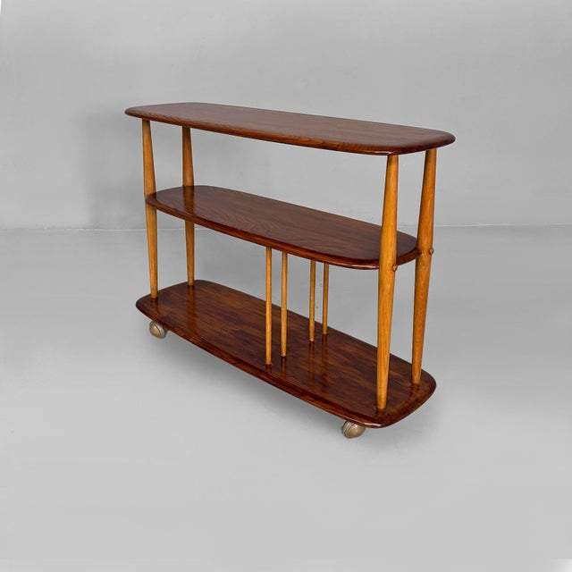 Wood Mid-Century Modern English Wooden Cart by Lucian Ercolani for Ercol, 1960s For Sale - Image 7 of 18