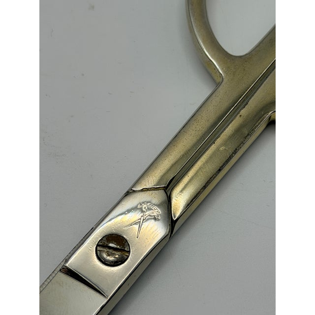 Vintage Italian Hot-Drop Forged Steel Tailor Scissors For Sale - Image 4 of 6