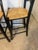 Black Mid 20th Century Country French Style Black Rush Seat Barstools- A Pair For Sale - Image 8 of 12
