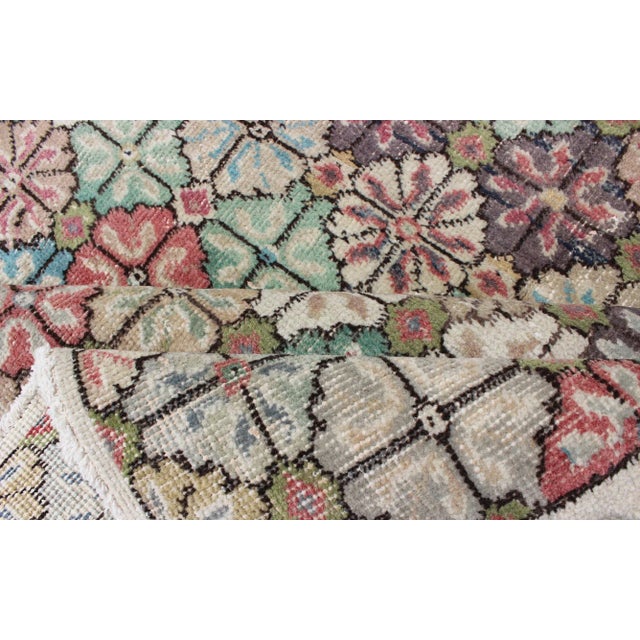 Mid-Century Modern, Vintage Rug in Multi Colors in Modern Design For Sale - Image 10 of 12