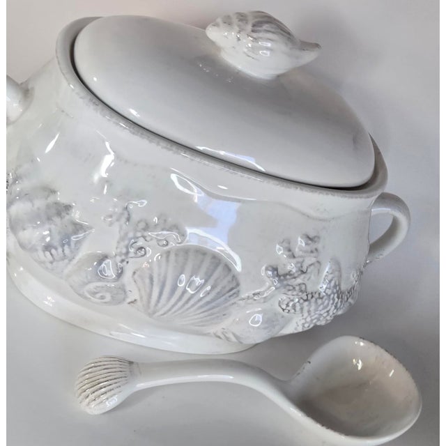 Vintage Seashell Tureen and Ladle- Set of Two For Sale - Image 10 of 13