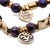 American Life Journey Purple & Gold Hematite Stone Beaded Bracelet Set For Sale - Image 3 of 7