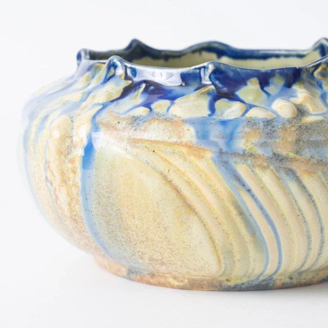 Drip Glazed Ceramic Vase from Faiencerie Thulin, 1920s, in Very Good conditions. Designed 1920 to 1949 I have official...