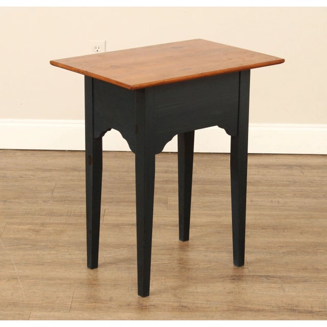 Shaker Style Painted Pine One-Drawer End Table For Sale - Image 12 of 12