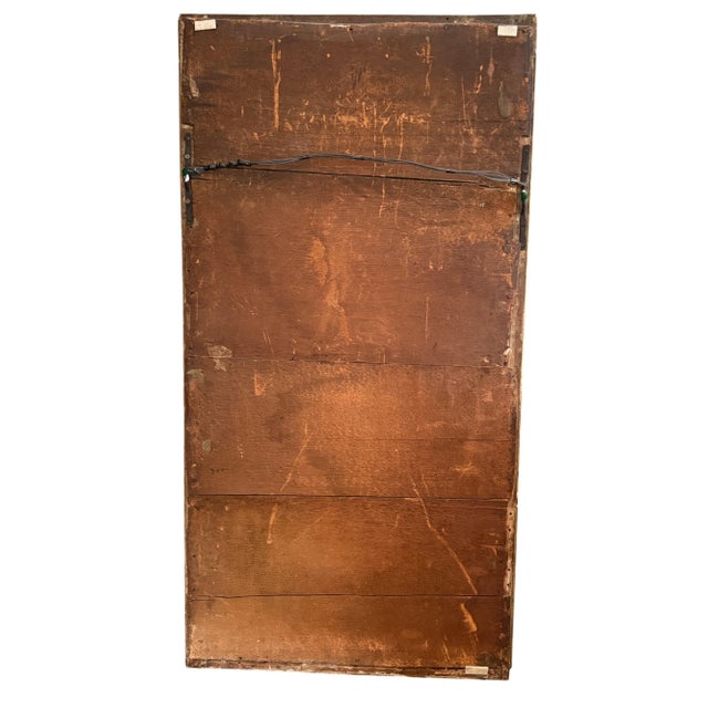 Wood Large Antique Gilded French Wall Mirror For Sale - Image 7 of 8