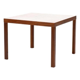 1960s Danish Modern Mid Century Square Teak Square Side Table — Hans Olsen — A For Sale